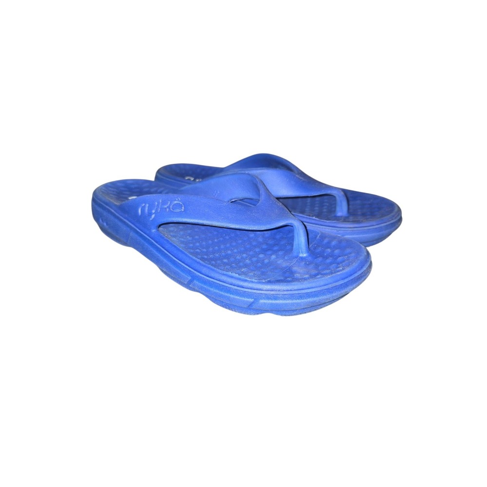 Ryka Rest EZ Blue Re-Zorb Lite Cushioning Foam Thong Recovery Sandals Size 7